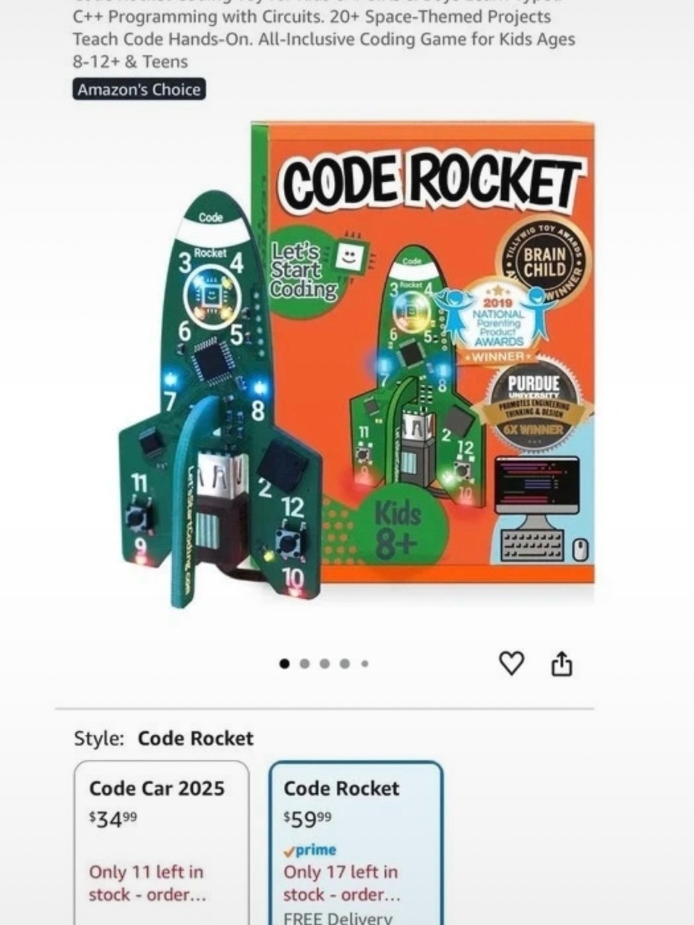 Code Rocket Kids Coding Toy - Green